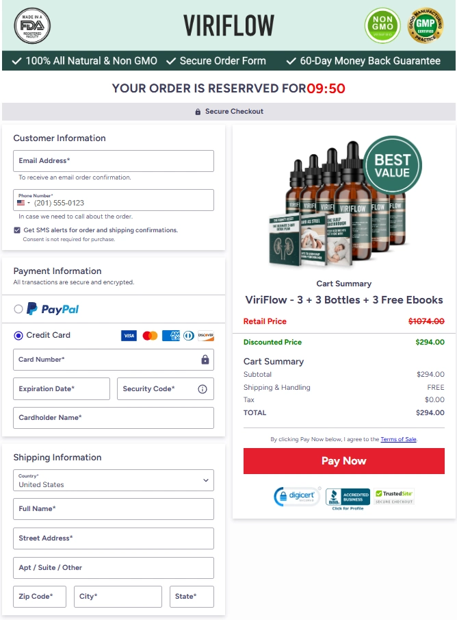 secure checkout page